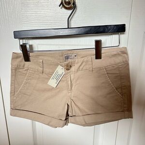 American Eagle Tan Khaki Chino Women's Shorts